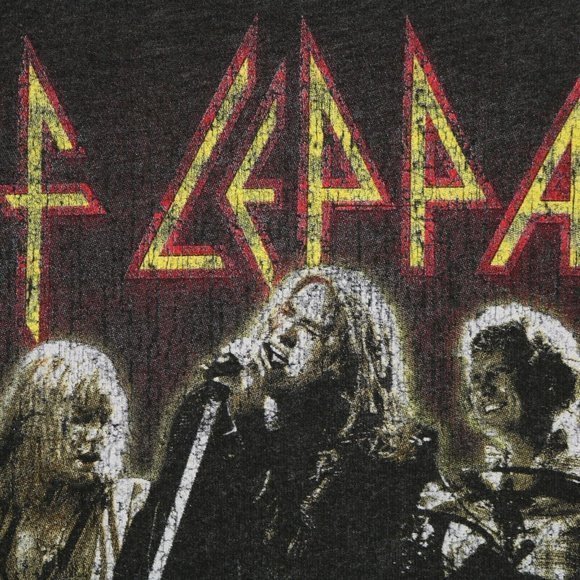 Def Leppard Sweatshirt Shirt Gray Rock Band L Large - Picture 6 of 10